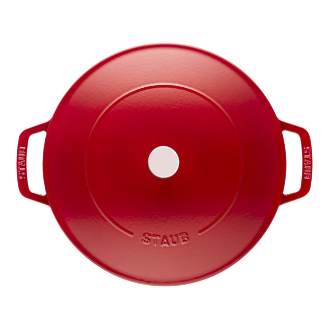 Staub Braisers 3.7 l cast iron round Saute pan Chistera, cherry - Visual Imperfections