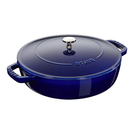 Staub 3.7 L Cast Iron Round Saute Pan with Chistera Lid