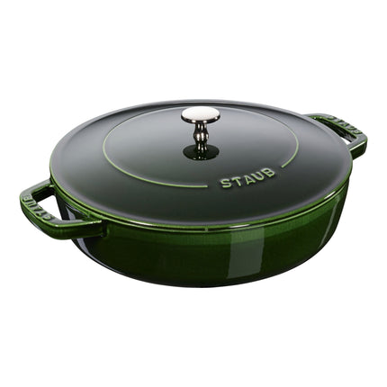 Staub Braisers 3.7 l cast iron round Saute pan Chistera, basil-green - Visual Imperfections