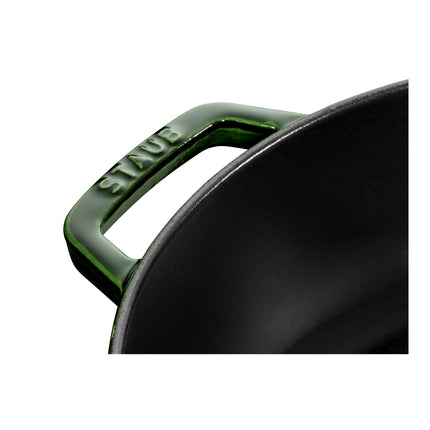 Staub Braisers 2.5 l cast iron round Saute pan Chistera, basil-green - Visual Imperfections