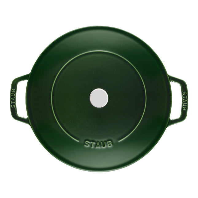 Staub Braisers 2.5 l cast iron round Saute pan Chistera, basil-green - Visual Imperfections