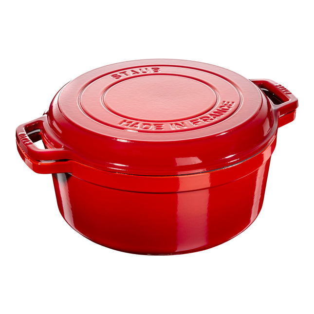 Staub Braisers 6 l cast iron round Braise + grill, cherry