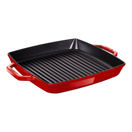 Staub Grill Pans 33 cm / 13 inch cast iron square Grill pan, cherry