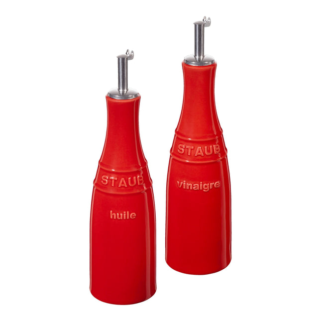 Staub Ceramique 250 ml / 2 Piece ceramic Oil and vinegar set, cherry