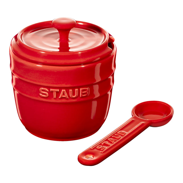 Staub Ceramique 9 cm ceramic round Sugar bowl, cherry