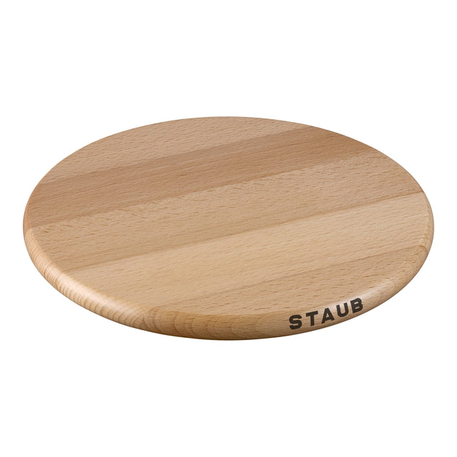 Staub Specialities 23 cm round beech Trivet magnetic, brown