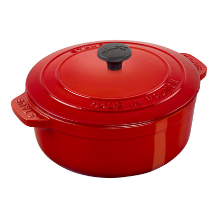 Staub La Cocotte 24 cm cast iron round Essential cocotte, cherry - Visual Imperfections