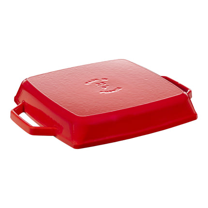 Staub 28 cm Cast Iron Square Grill Pan – Cherry