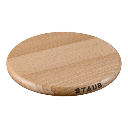 Staub Specialities 16 cm round beech Trivet magnetic, brown