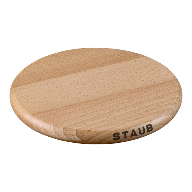 Staub Specialities 16 cm round beech Trivet magnetic, brown