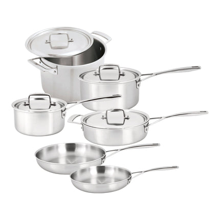 Demeyere Essential 5 10 Piece 18/10 Stainless Steel Cookware set