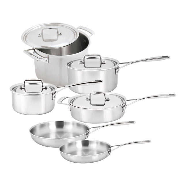 Demeyere Essential 5 10 Piece 18/10 Stainless Steel Cookware set