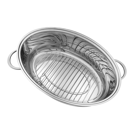 ZWILLING Plus 41 cm 18/10 Stainless Steel oval Roaster, silver