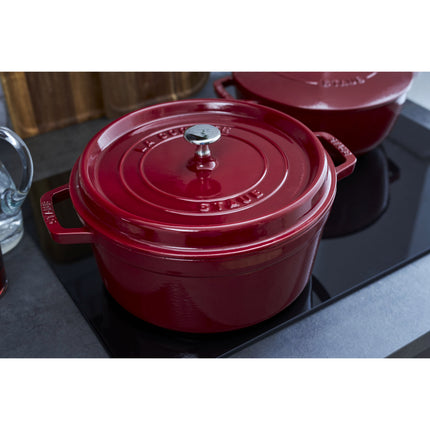 Staub La Cocotte 5.25 l cast iron round Cocotte, Bordeaux - Visual Imperfections