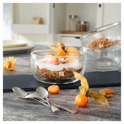 ZWILLING Sorrento 2 Piece, Double-Wall Glass Bowl Set, transparent