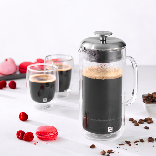 ZWILLING Sorrento Plus Double-Wall French Press, transparent