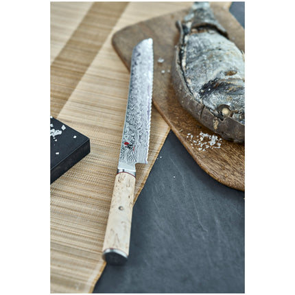 MIYABI BIRCHWOOD 5000MCD 9-inch, Bread knife, brown
