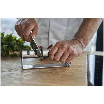ZWILLING Two Stage Stainless Steel Sharpener Knife sharpener silver