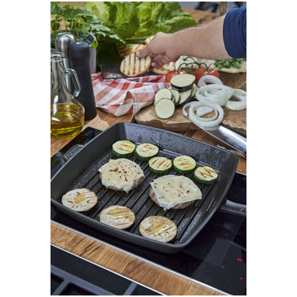 Staub Grill Pans 30 cm cast iron square American grill, black - Visual Imperfections