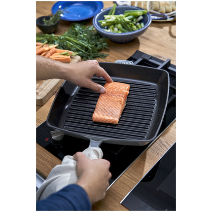 Staub Grill Pans 30 cm cast iron square American grill, graphite-grey - Visual Imperfections