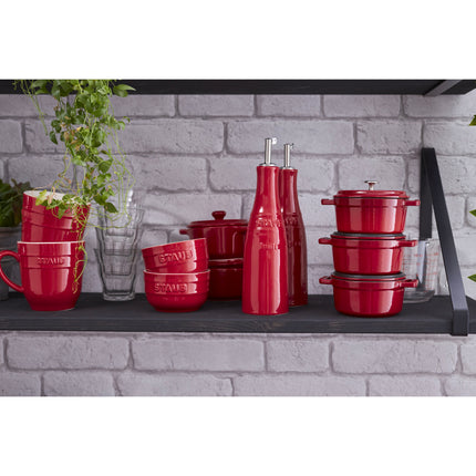 Staub Ceramique 250 ml / 2 Piece ceramic Oil and vinegar set, cherry