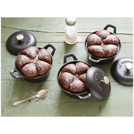 Staub Specialities 500 ml cast iron round La coquette, black