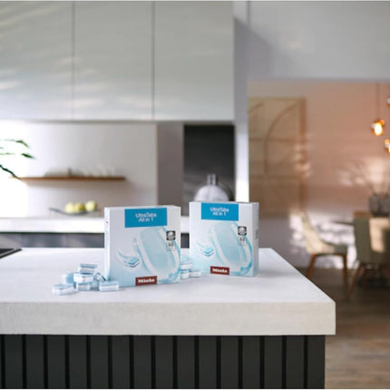 Miele UltraTabs All-in-One Dishwasher Detergent Tabs, Compatible with All Dishwashers, 60 Tabs, 2 Pack