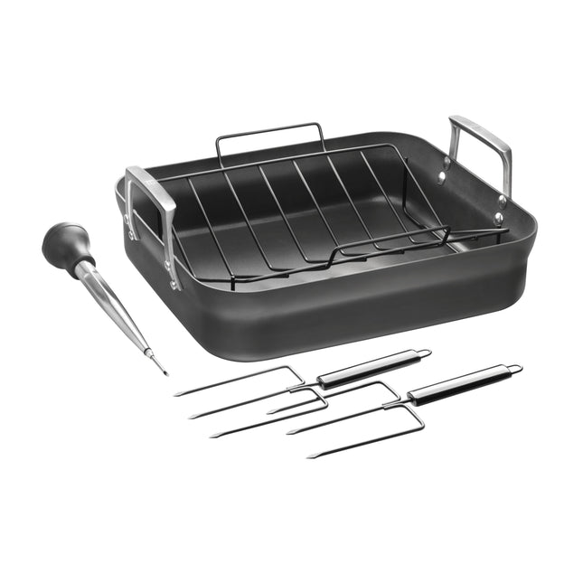 ZWILLING Motion 41 x 36 cm aluminum rectangular Roaster, black