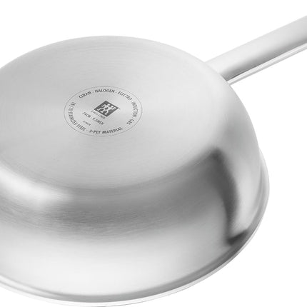 ZWILLING Z1006-109 Pro SS Frying Pan 3PLY 11.0 inches (28 cm) Stainless Steel Full Surface 3 Layer Construction, Induction Compatible