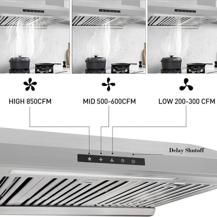 Vesta Arlington 30" | Silver | 850 CFM Suction