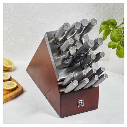 Henckels Modernist 14 Piece, Knife block set, brown