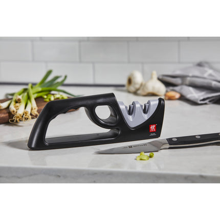 ZWILLING TWO-STAGE PULL-THROUGH SHARPENER Knife sharpener black