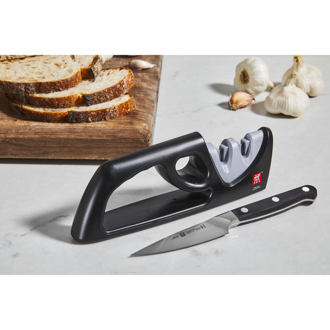 ZWILLING TWO-STAGE PULL-THROUGH SHARPENER Knife sharpener black