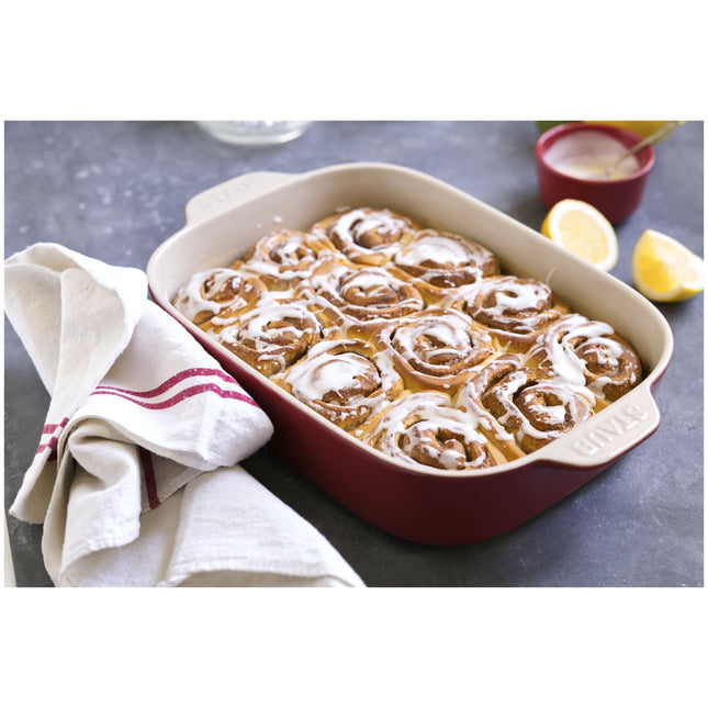 Staub Ceramique 3.7 L Ceramic Rectangular Oven Dish – Cherry