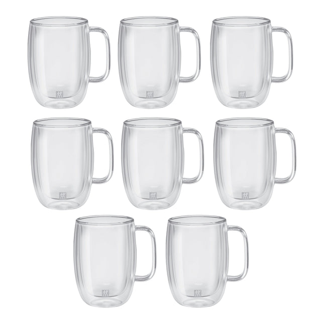 ZWILLING Sorrento Plus 8 Piece, Latte Mug Set - Value Pack, transparent