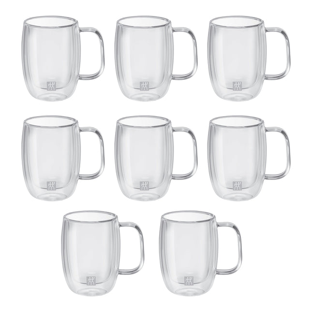 ZWILLING Sorrento Plus 8 Piece, Double Espresso Mug Set - Value Pack, transparent