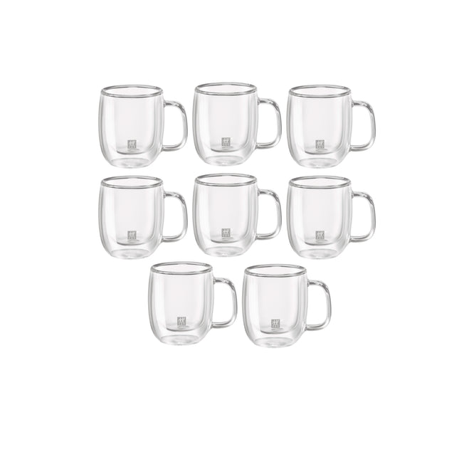 ZWILLING Sorrento Plus 8 Piece, Espresso Mug Set - Value Pack, transparent