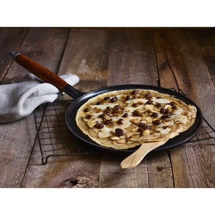 Staub Pans 28 cm cast iron Pancake pan with wooden handle
