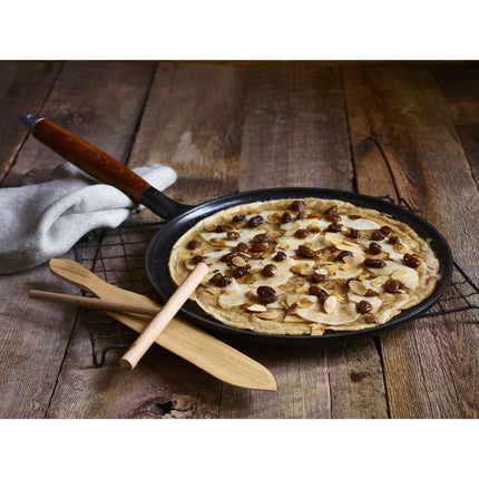 Staub Pans 28 cm cast iron Pancake pan with wooden handle