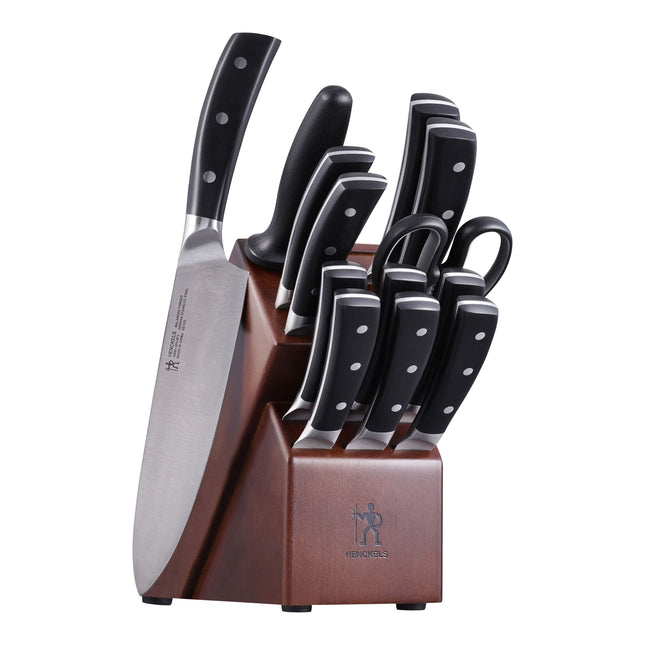 Henckels Balanced Forged 14 Piece, Knife block set, brown