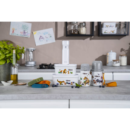 ZWILLING Dinos L DINOS Vacuum Lunch Box with divider, plastic, white-grey
