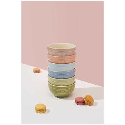 Staub Ceramique 12 cm / 6 Piece ceramic bowl set in macaron colours, mixed Colours
