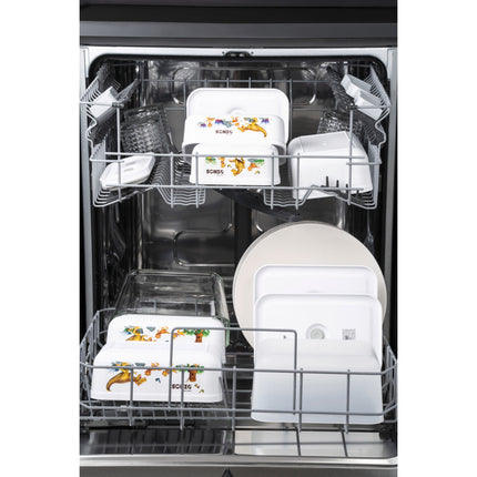 ZWILLING Dinos M DINOS Vacuum Lunch Box with divider, plastic, white-grey