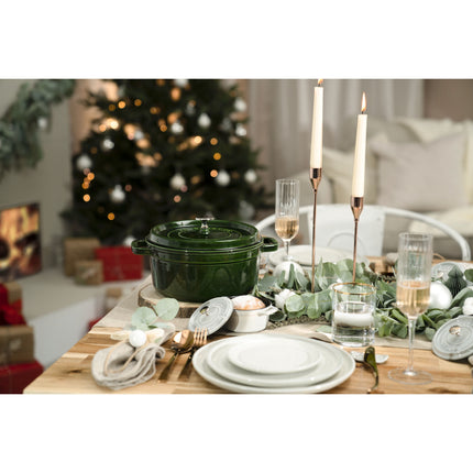 Staub La Cocotte 2.5 l cast iron round Cocotte, basil-green - Visual Imperfections