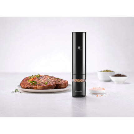ZWILLING ELECTRIC SALT AND PEPPER MILL SET - BLACK
