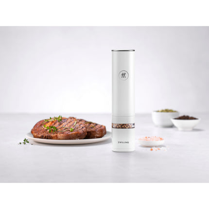 ZWILLING Enfinigy Electric Salt and Pepper Mill, white