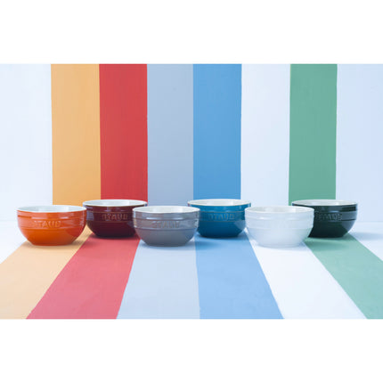 Staub Ceramique 14 cm / 6 Piece ceramic large rainbow multi-colour large bowl set, mixed Colours