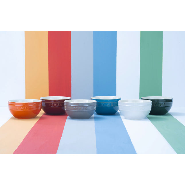 Staub Ceramique 14 cm / 6 Piece ceramic large rainbow multi-colour large bowl set, mixed Colours