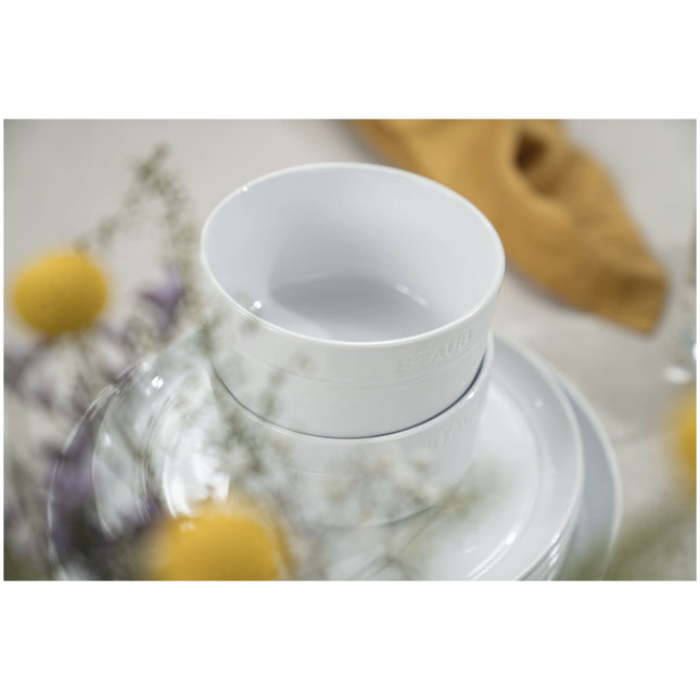 Staub Dining Line 4 Piece ceramic Bowl set, white