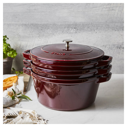 Staub Stackable Set Stackable Set Large 4 Piece, cast iron